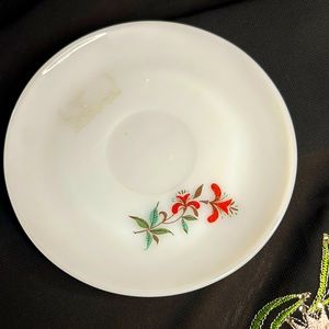ANCHOR HOCKING FIRE KING Honeysuckle Saucer. No chips or cracks.